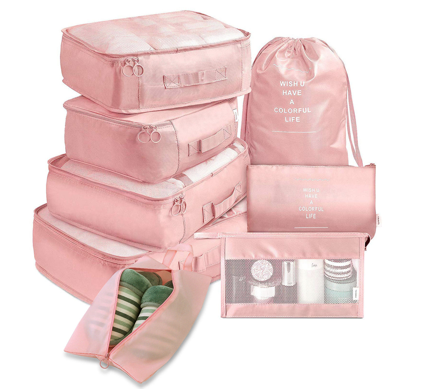 TravelEase Bagage Organizer Set - 8-delige set. Nu GRATIS toilettas!